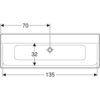 Geberit Xeno2 500.276.00.1 Раковина встраиваемая,140x48см, Альпийский белый