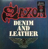 SAXON Denim And Leather (40th Anniversary) (Red W/ Black Splatter) (Винил):