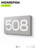 Номер на дверь 508, табличка на дверь для офиса, квартиры, кабинета, аудитории, склада, серая 120х70 мм, Айдентика Технолоджи