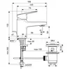 Ideal Standard Ceraplan BD273AA Смеситель H60 для раковины с металлическим донным клапаном