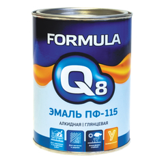 Эмаль ПФ-115 алкидная Formula Q8, глянцевая, 0,9 кг, голубая, 48049