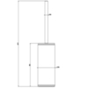 Gessi Inciso 58544#299 Ершик напольный, цвет: nero XL