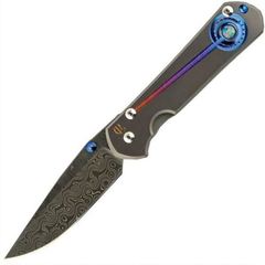 Фото Нож складной Chris Reeve Large Sebenza 21 Unique Graphics, сталь дамаск с рисунком 
