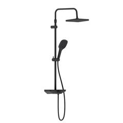 Damixa 940730300 Merkur душевая система с ванно-душевым смесителем-полкой и прогрессивным картриджем. черны фото