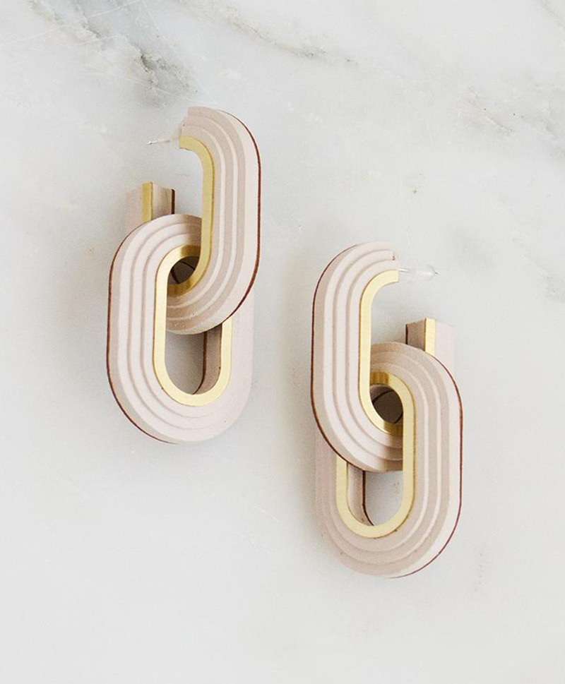 Серьги Mirage Hoop Earrings Ecru