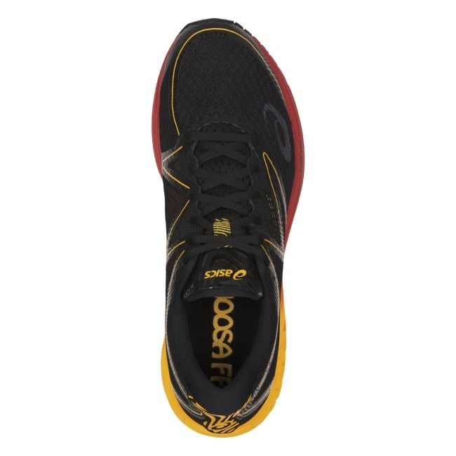 Беговые полумарафонки мужские Asics Noosa Ff черные-оранжевые - 4