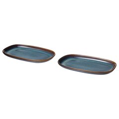Набор декоративных тарелок IKEA GLADELIG (ГЛАДЕЛИГ), Синий, 20х13 см, 2 шт