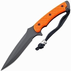 Фото Нож с фиксированным клинком Spartan Blades Ares, сталь CPM-S35VN, рукоять оранжевая микарта, чехол черный