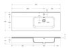 BelBagno BB1200ETL-R Керамическая раковина, 121x46.5, цвет: белый