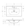 BelBagno Uno BB-8099-70 Керамическая раковина, 71x46, цвет: белый