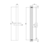 Gessi Rettangolo 20144#299 Душевая стойка без душевого комплекта, цвет: черный