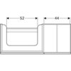 Geberit Citterio 500.562.JI.1 Тумба для раковины 118.4x55.4x50.4см, бежевый / глянцевое стекло, светлый дуб / меламин, структура дерева