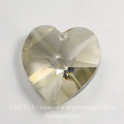 6228 Подвеска Сваровски Сердечко Crystal Silver Shade (18х17,5 мм)
