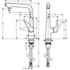 Hansgrohe Talis S 72820800 Смеситель для кухни с Г-образным изливом