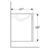 Geberit Renova Plan 869501000 Тумба под раковину, 98.8x58.5x47.3см, Темно-серый / Матовое покрытие