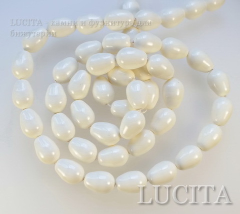 5821 Хрустальный жемчуг Сваровски Crystal Ivory грушевидный 11х8 мм ()