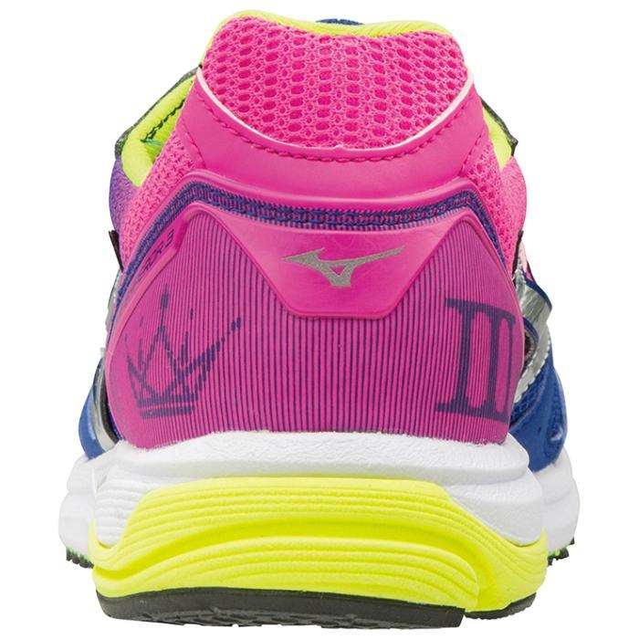Mizuno Wave Emperor 3 женские кроссовки для бега синие-розовые - 5