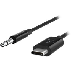 Кабель Belkin RockStar 3,5 mm Audio с коннектором USB-C Cable, 90см, черный