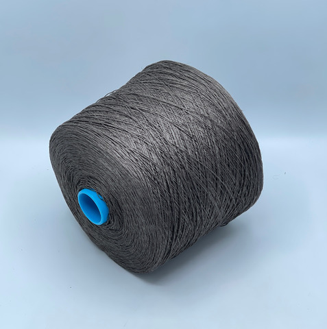 Бобинная пряжа, Frescolino, 550м, 100%Лен, Серо-коричневый,стальной, 39981