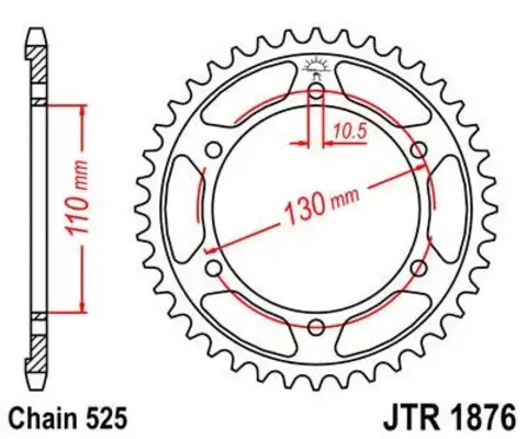 Звезда ведомая JTR1876 44ZBK