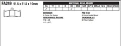 Передние тормозные колодки KAWASAKI/HONDA и другие/ FA249 Arashi