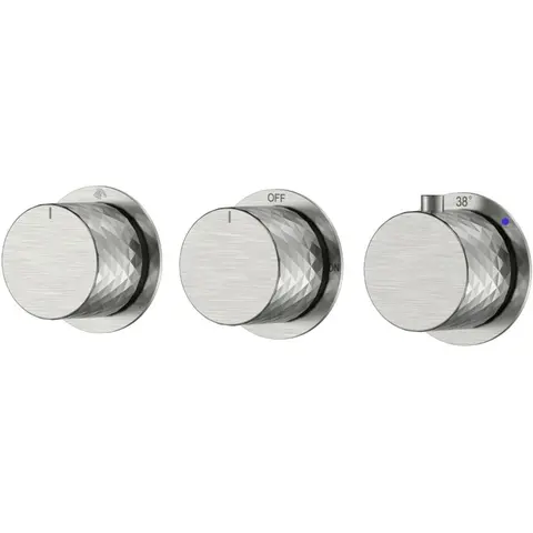 Boheme 124-T-3-NB.1 Смеситель встроенный с термостатом STICK DIAMOND NICKEL BRUSH 3-проходной