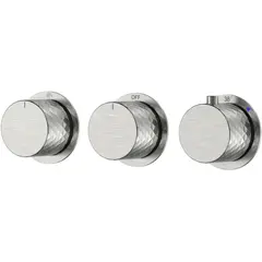 Boheme 124-T-3-NB.1 Смеситель встроенный с термостатом STICK DIAMOND NICKEL BRUSH 3-проходной фото