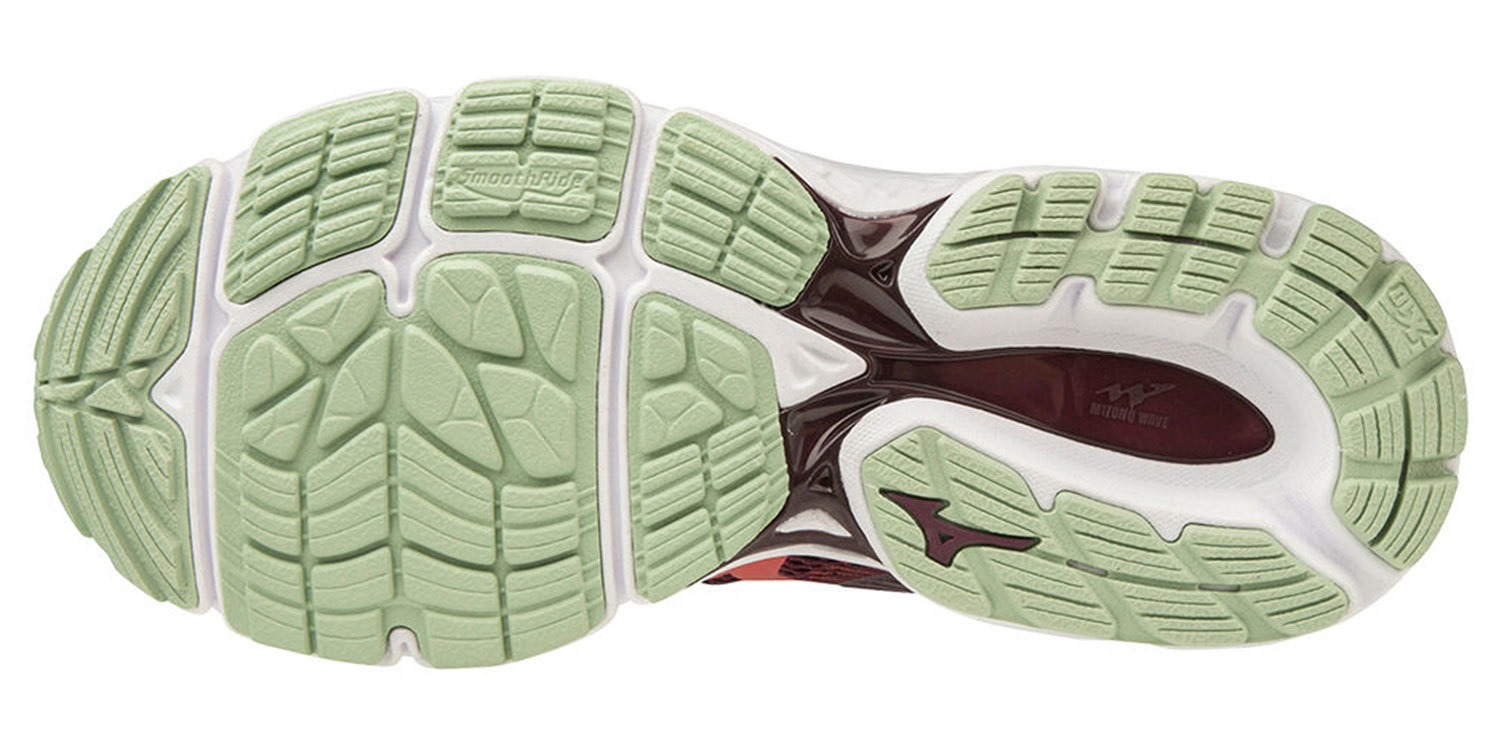 Mizuno Wave Inspire 16 беговые кроссовки женские бордовые - 2
