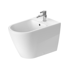 Duravit D-Neo 22941000001 Биде напольное 370x650х400 мм, с переливом, с 1 отв под смеситель, с WonderGliss, цвет: белый фото