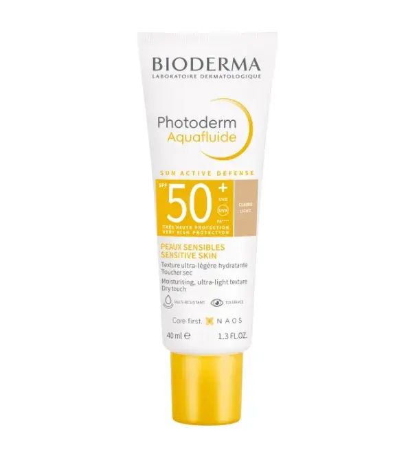 Солнцезащитный аквафдюид со светлым оттенком BIODERMA Photoderm Aquafluide SPF 50+ 40мл