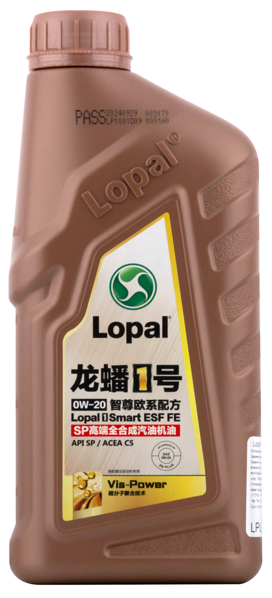 Моторное масло Lopal 1 Smart ESF FE SP 0W-20 синтетическое 1л