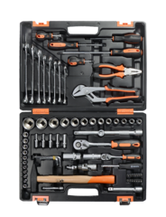Набор инструментов, 1/2", 1/4", CrV, пластиковый кейс 76 предмета Вихрь