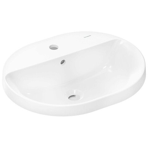 Hansgrohe Xuniva U 60161450 Раковина встраиваемая 550х450 с отверстием под смеситель и переливом, белый
