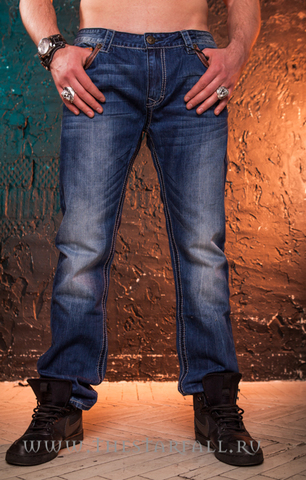 Rebel Spirit | Джинсы мужские Premium J001S054 перед