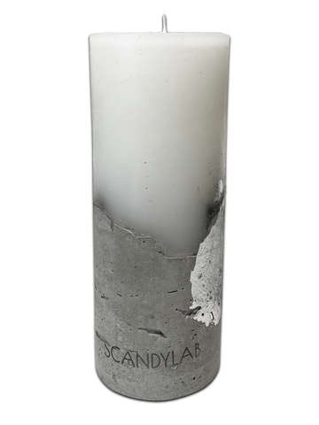 Интерьерная свеча 6х18см SCANDYLAB Beton Candle (белая) SICB-6-18-W
