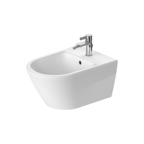 Duravit D-Neo 22941500001 Биде подвесное 370x540 мм, с переливом, с 1 отв под смеситель, с WonderGliss, цвет: белый