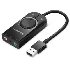 Адаптер UGREEN CM129 (40964) USB External Stereo Sound Adapter 15cm - Black