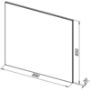 Aquanet Lino 253908 Зеркало, цвет: белый матовый