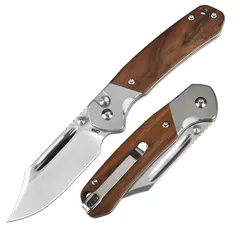 Фото Складной нож CJRB Pyrite Bowie, сталь AR-RPM9 Polished Blade, рукоять Rosewood