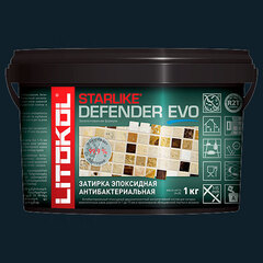 Затирка швов эпоксидная Litokol Starlike Defender EVO S.145 NERO CARBONIO, 1 кг