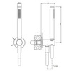 Gessi Shower Sets 63329#727 Душевой комплект, состоящий из вывода воды, держателя, шланга 1,50 м и лейки Brushed Brass PVD