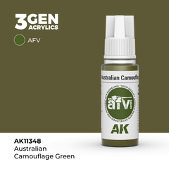 Акриловая краска AK Interactive Australian Camouflage Green 3GEN AFV, 18мл