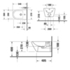Duravit D-Neo 22941500001 Биде подвесное 370x540 мм, с переливом, с 1 отв под смеситель, с WonderGliss, цвет: белый