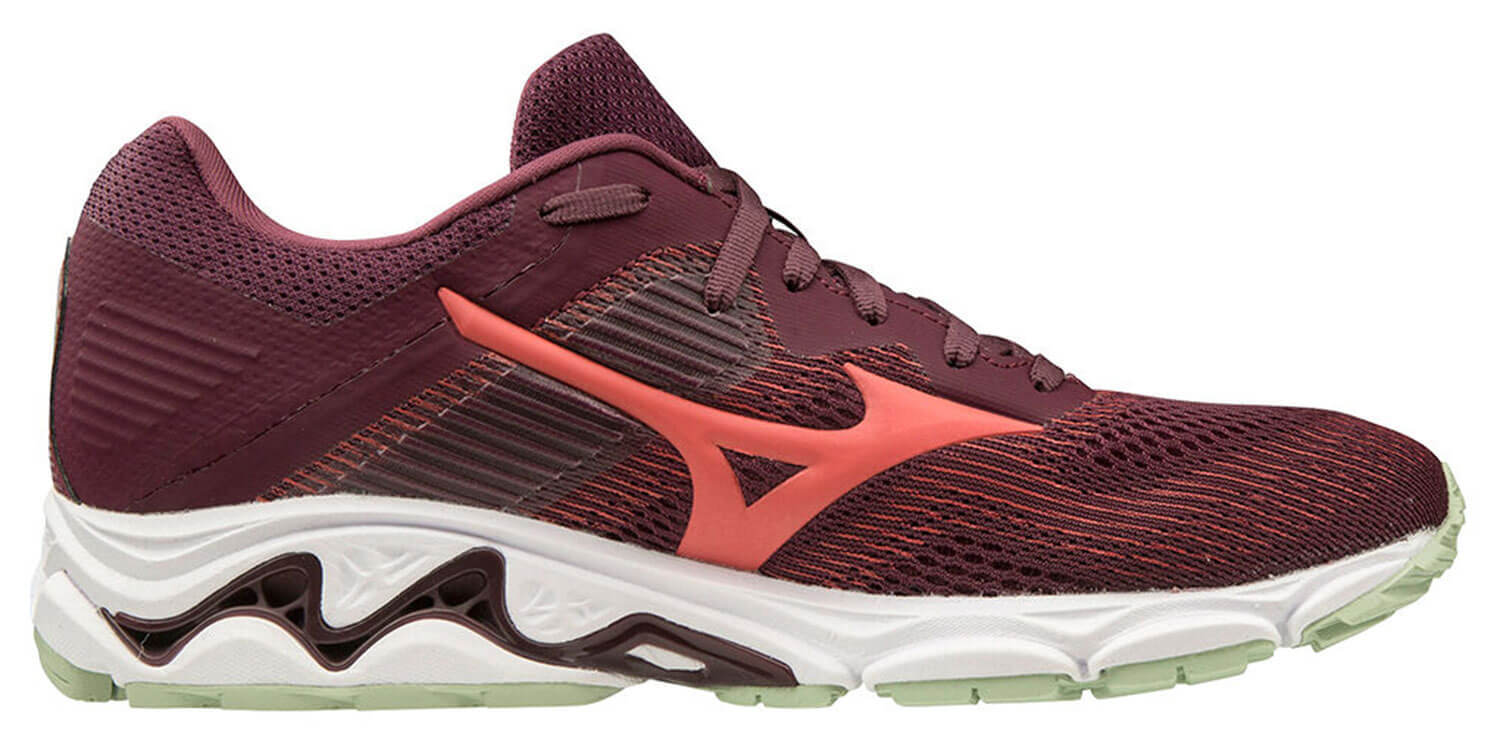 Mizuno Wave Inspire 16 беговые кроссовки женские бордовые