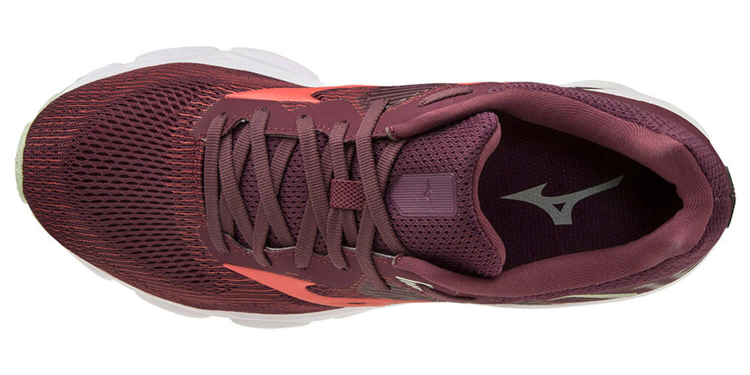 Mizuno Wave Inspire 16 беговые кроссовки женские бордовые - 4