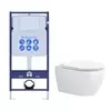 Aquatek Лея SET AQUATEK ЛЕЯ Инсталляция с унитазом, цвет: белый
