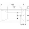 Geberit Renova Plan 554.300.01.1 Ванна прямоугольная, 140x70см