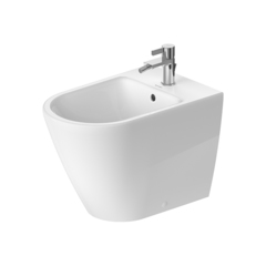 Duravit D-Neo 22951000001 Биде напольное 370x580х400 мм, с переливом, с 1 отв под смеситель, с WonderGliss, цвет: белый фото