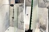 Aquatek AQ.WI.140.2BL AQ.WI.140.2BL Душевая перегородка Walk in с держателем 1400x2000 профиль черный, стекло прозрачное рифленое 8мм