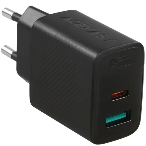 Зарядное устройство ACEFAST A98 PD30W Gan USB-C+USB-A Charger EU, черный